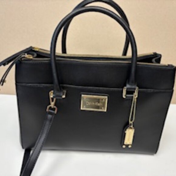 Calvin Klein Classic Black Satchel - Picture 1 of 7